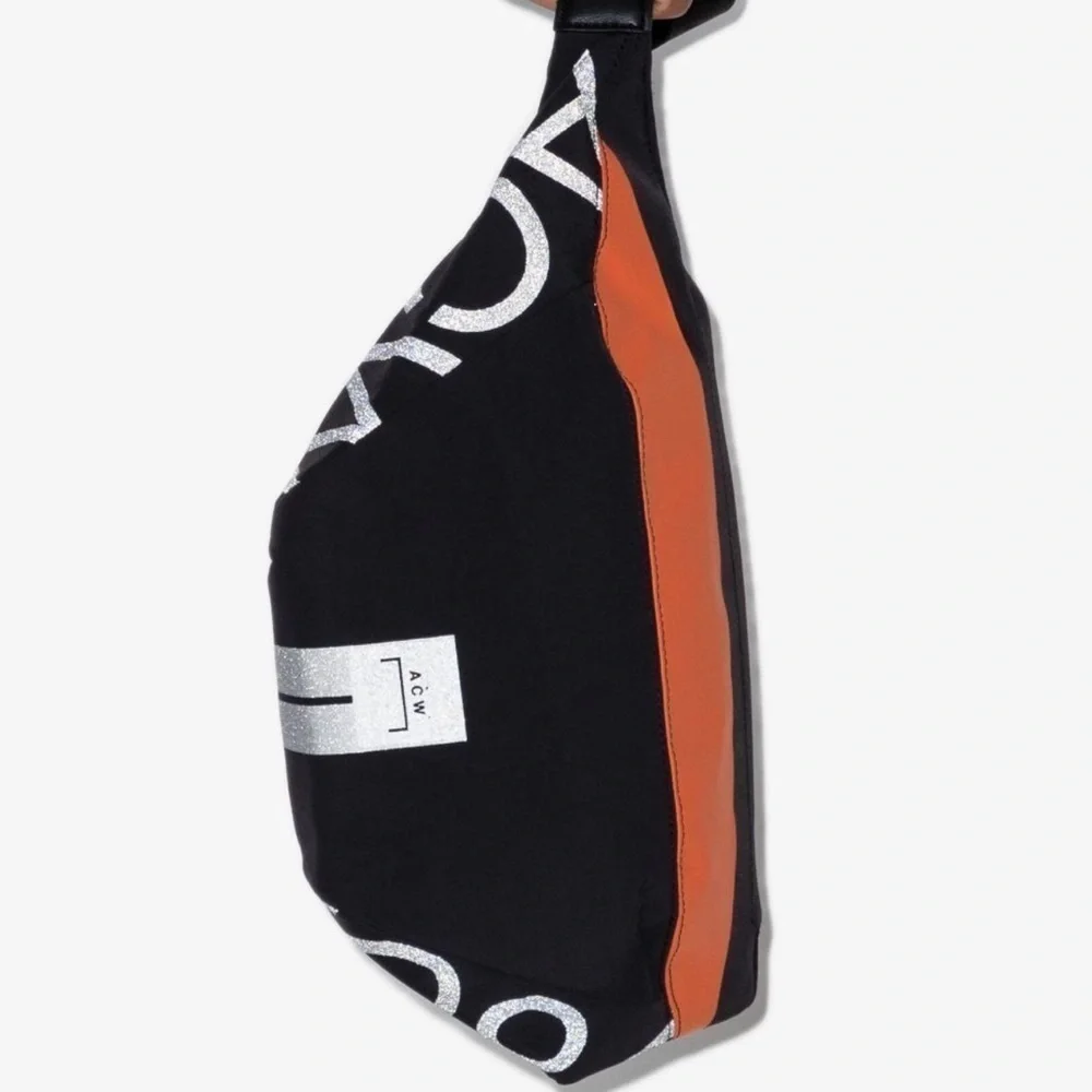 A-COLD-WALL Stria logo messenger bag black Orange